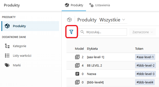 Wyszukiwarka - lejek